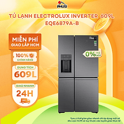 Tủ lạnh Electrolux Inverter 609 Lít EQE6879A-B