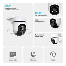 Camera ngoài trời TPLink Tapo C500 (2MP, đàm thoại, quay quét)