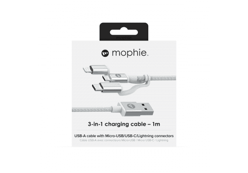 Cáp Tri-Trip mophie 1M White - 409903219