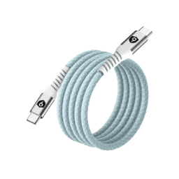 Cáp từ tính tự cuộn 9FIT USB-C to USB-C 1M Navy - 9C10MCCN