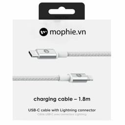 Cáp USB-C to Lightning mophie 1.8M White - 409903199
