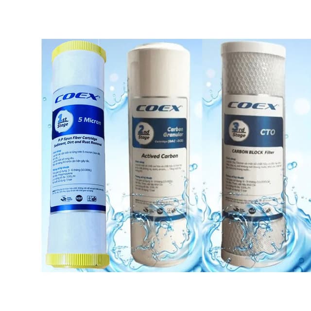 Combo lõi lọc nước Coex (PP+OCB+CTO)