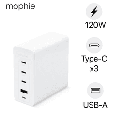 Hub Sạc mophie PD 120W GaN White - 409909358
