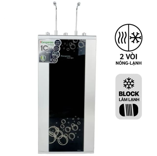 Máy lọc nước Kangaroo 10 cấp Hydrogen 2 vòi nóng lạnh KG100HK