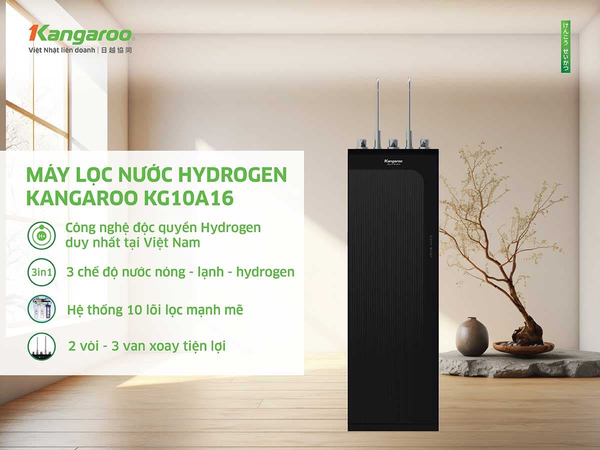Máy lọc nước nóng lạnh Kangaroo 10 cấp RO Infinity KG10A16