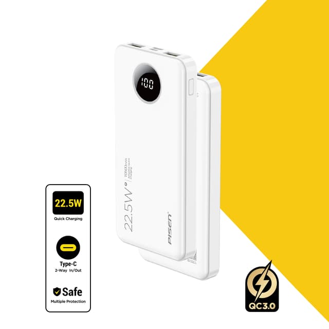 Pin dự phòng Pisen PRO -Power Cube 22.5W 10000mAh TS-D300(GLB)