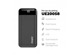 Sạc dự phòng Energizer 20,000mAh /3.7V Li-Polymer - UE20058BK