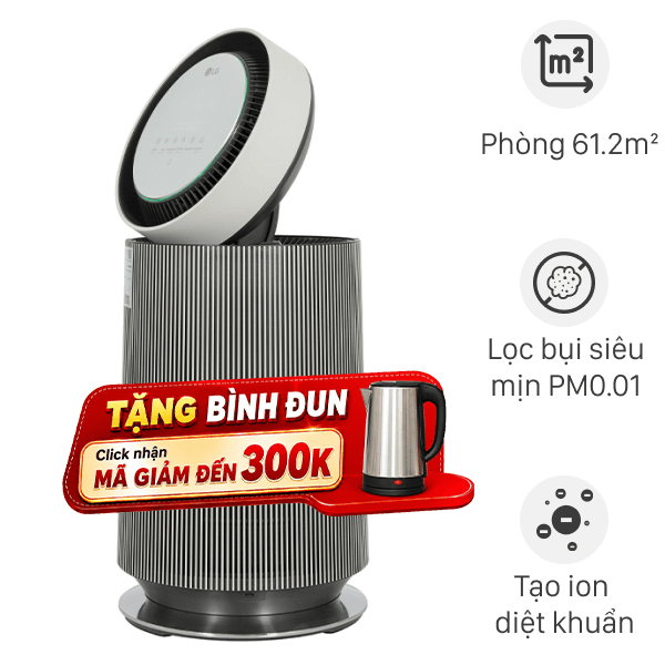 Máy lọc không khí LG PuriCare 360 Alpha Single AS65GDBY0.ABAE 48W