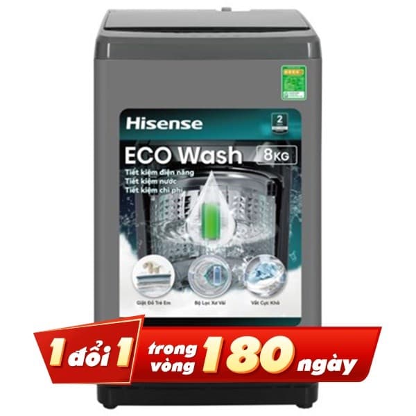 Máy giặt cửa trên Hisense WTZQ8012UT 8kg