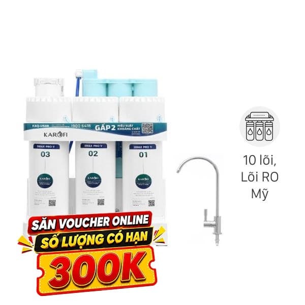 Máy lọc nước RO Karofi KAQ-US08 10 lõi