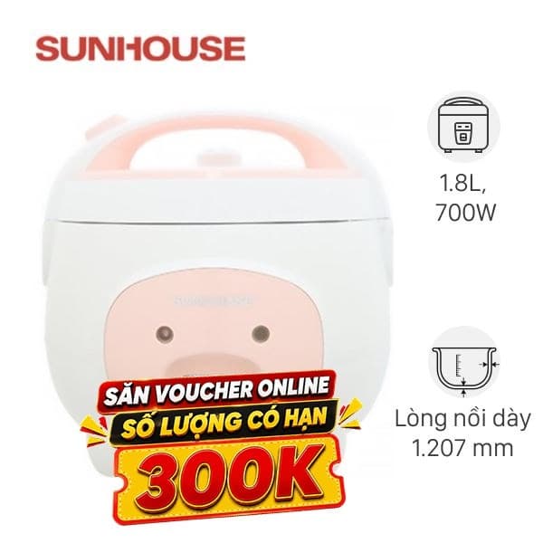 Sunhouse 1.8 lít SHD8607W 1.8 lít