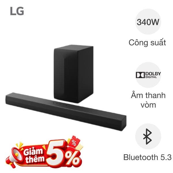 Bộ loa thanh LG S60T 340W
