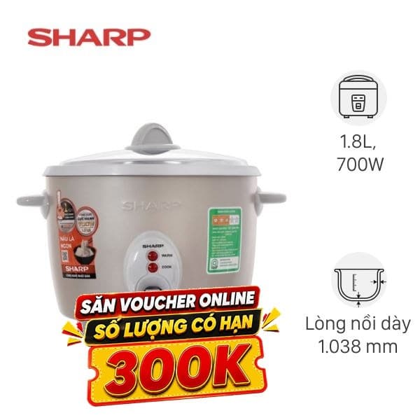 Sharp 1.8 lít KSH-F188V-GB 1.8 lít