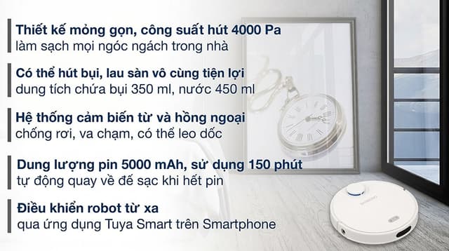 Robot hút bụi lau nhà Shimono ZK902