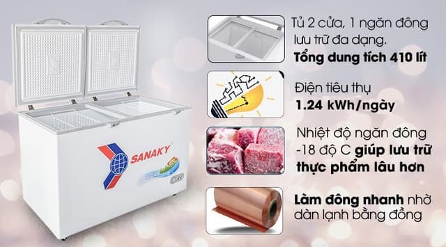 Sanaky 410 lít VH 5699HY 410 lít