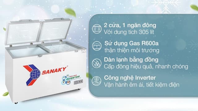 Sanaky Inverter 305 lít TD.VH4099A4K 305 lít