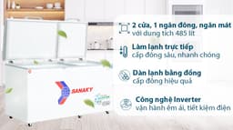Sanaky Inverter 485 lít VH-6699W3 485 lít