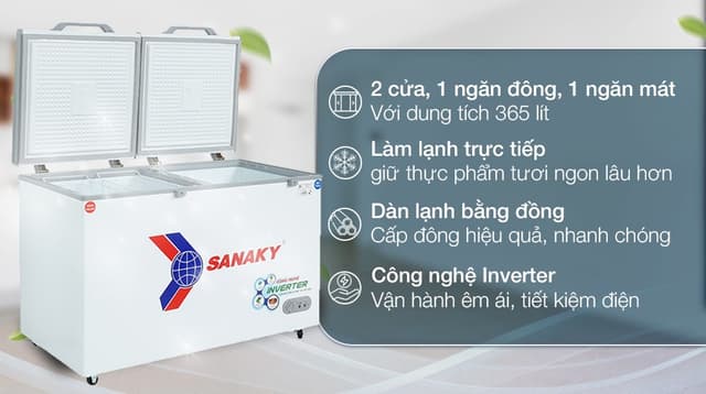 Sanaky Inverter 365 Lít VH-5699W3 365 lít