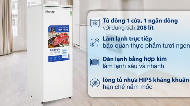 Hoà Phát 208 Lít HPF UAH6208 208 lít