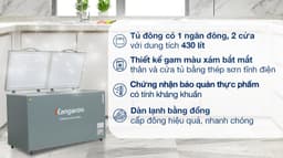Kangaroo Inverter 430 lít KGFZ490IG1 430 lít