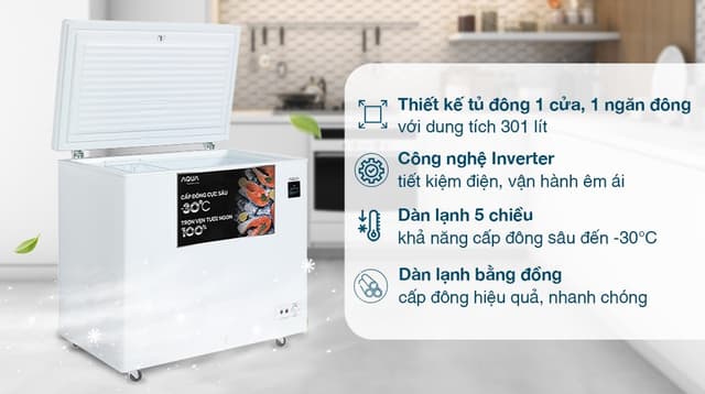 AQUA Inverter 301 lít AQF-C4001E 301 lít