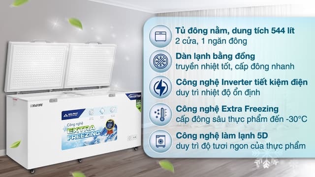 Hoà Phát Inverter 544 lít HPF AD8544 544 lít