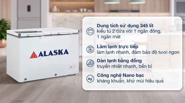 Alaska 345 lít BCD-4568C 345 lít