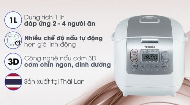 Toshiba 1 lít RC-10NMFVN (WT) 1 lít