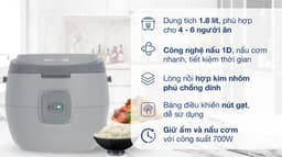 Sunhouse 1.8 lít SHD8663G 1.8 lít