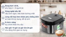 Sharp 1.8 lít KS-COM194EV-BK 1.8 lít