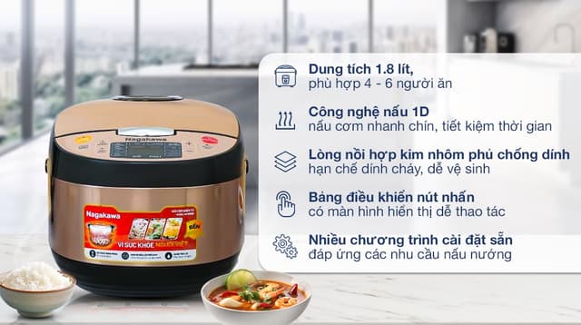 Nagakawa 1.8 lít NER5556 1.8 lít