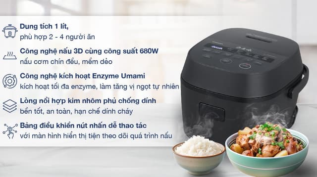 Toshiba 1 lít RC-10DR5UVN (H) 1 lít