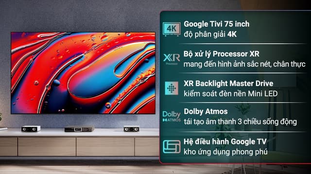 Sony AI 4K K-75XR90 75"