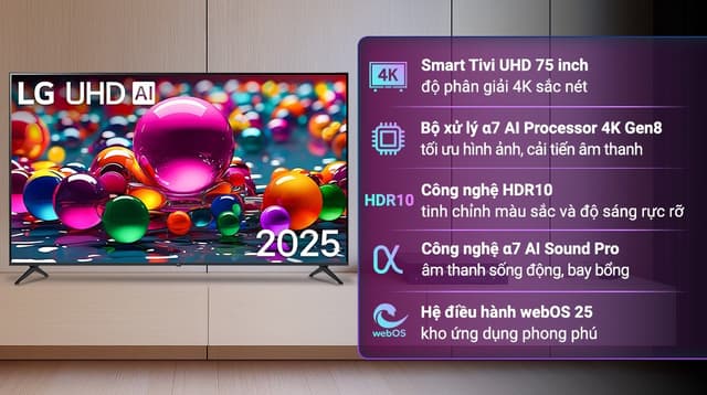 LG AI 4K 75UA8450PSA 75"