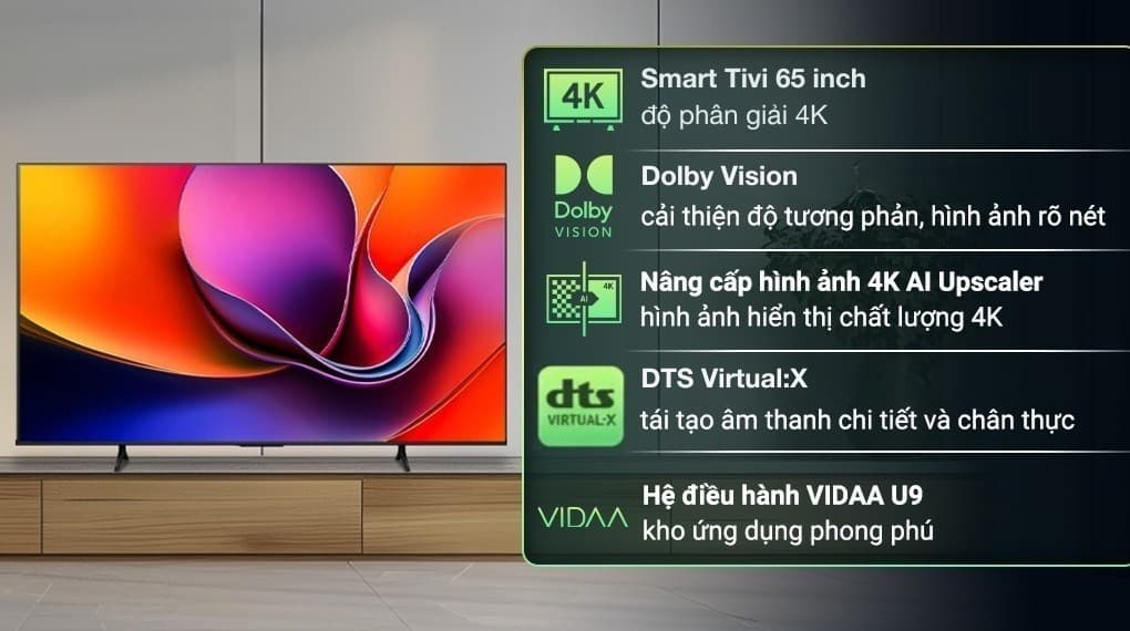 TV Hisense 4K 65A6Q 65 inch