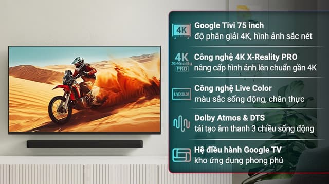 Sony 4K K-75S25VM2 75"