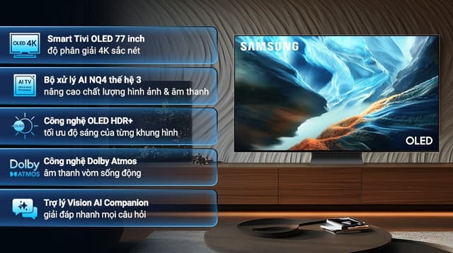 Samsung AI 4K QA77S90HA 77"
