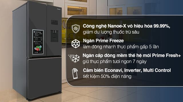 Panasonic Inverter 495 lít Multi Door PRIME+ Edition NR-CW530XMMV 495 lít