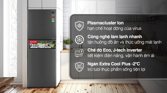 Sharp Inverter 360 lít SJ-XP382AE-DS 360 lít