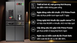 Panasonic Inverter 650 lít PRIME+ Edition Multi Door NR-WY720ZMMV 650 lít
