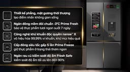 Panasonic Inverter 621 lít PRIME+ Edition Multi Door NR-XY680YMMV 621 lít