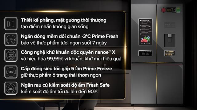 Panasonic Inverter 621 lít PRIME+ Edition Multi Door NR-XY680YMMV 621 lít