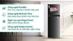 Toshiba Inverter 338 lít GR-RT468WE-PMV(58)-MM 338 lít