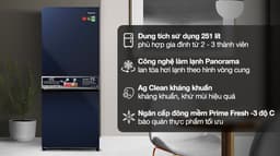 Panasonic Inverter 251 lít NR-SP275CPAV 251 lít