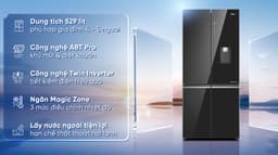 Aqua Inverter 529 lít Multi Door AQR-M600XA (WGB) 529 lít