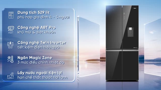 Aqua Inverter 529 lít Multi Door AQR-M600XA (WGB) 529 lít