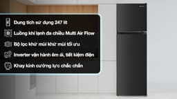 Sharp Inverter 247 lít SJ-X270V-DG 247 lít