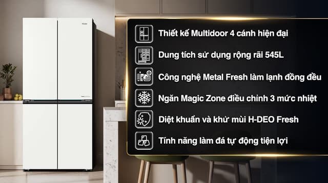 Haier Inverter 545 lít Multi Door HM650AGWVNU1 545 lít