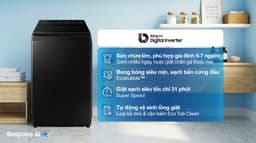 Samsung Inverter 12 kg WA12CG5745BVSV 12kg