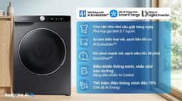 Samsung AI EcoBubble Inverter 10 kg WW10DG6U34LBSV 10kg